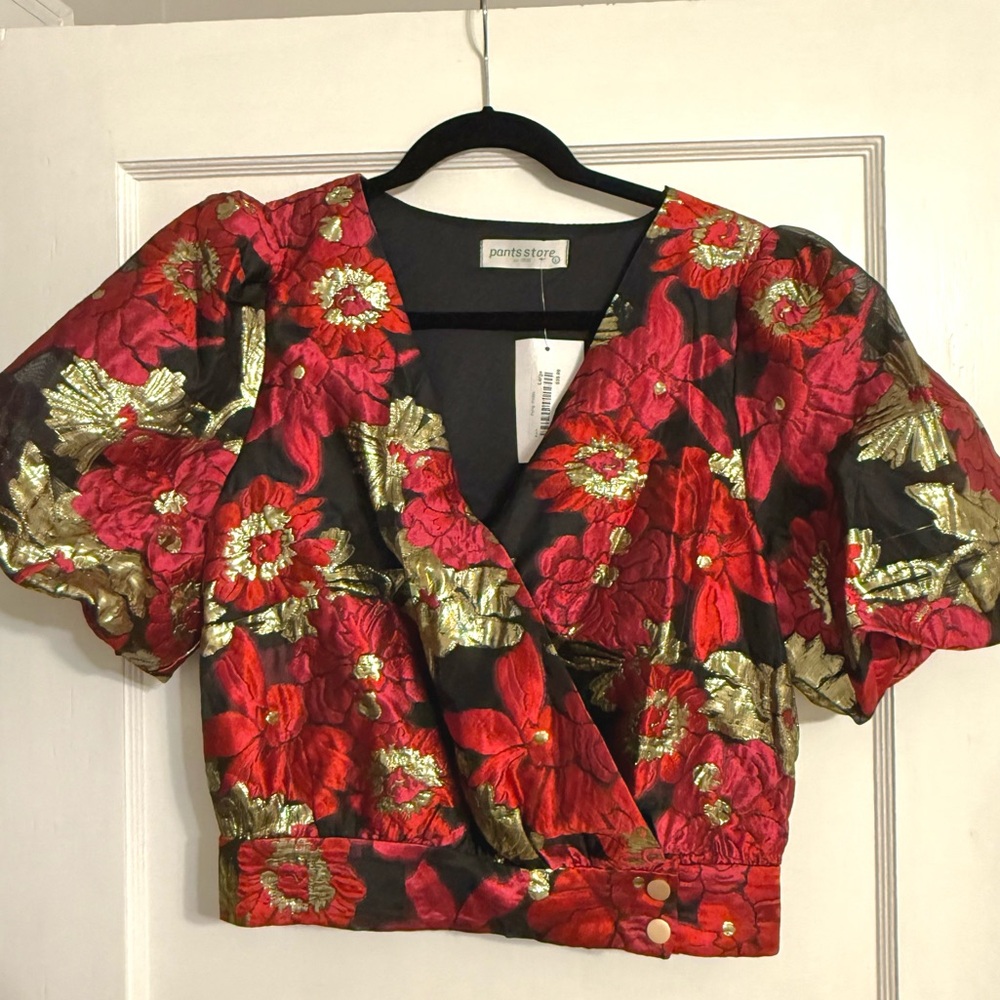 Floral Cropped Dress Top